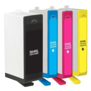 Compatible Black High Yield, Cyan, Magenta, Yellow Ink Cartridges for HP 564XL/564